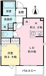 Sakura Terrace 1LDKの間取図画像
