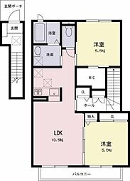 ドリームガーデン 2LDKの間取図画像