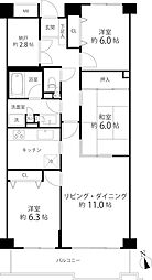 T'sgarden府中 3SLDKの間取図画像
