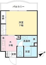 ピエタピエ 1Kの間取図画像