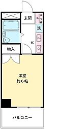 アルテール府中 1Kの間取図画像