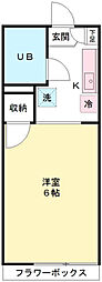 ヴィラ武蔵野 ワンルームの間取図画像