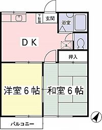 コーポ・サイネリア 2DKの間取図画像