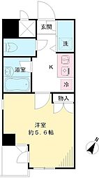 ダイヤメイト聖蹟 1Kの間取図画像