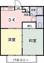 ハイムニューセラ 2DKの間取図画像