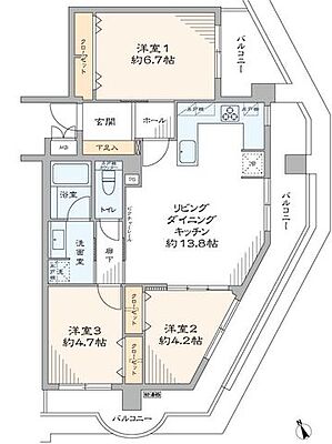 間取り ベルハイム西荻窪第3 5階/503
