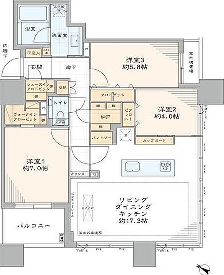 3LDK 間取り