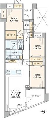 間取り クレッセント東中野レジデンス 3階/305