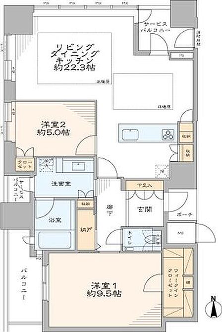 15階部分の北西角住戸で、リビングの窓から大阪城を望む眺望があります。こだわりの室内全面リノベーション済み、キッチンを開放的なオープンキッチンに変更し、家族やゲストがくつろげる空間をつくりました。