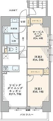 間取り シャンノール金町 5階/502