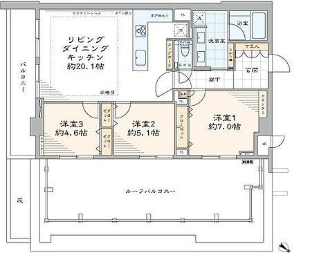 3LDK 間取り