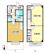 メゾン・ルミエール 102 ｜ 愛知県蒲郡市平田町門田（賃貸タウンハウス2LDK・1階・59.62㎡） その2