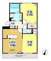 D-room上地　A棟 302 ｜ 愛知県岡崎市上地2丁目（賃貸アパート2LDK・3階・52.27㎡） その2