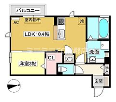 グランショコラ 203 ｜ 愛知県蒲郡市緑町（賃貸アパート1LDK・2階・36.85㎡） その2