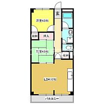 グリーンライフ山ノ沢 2E ｜ 愛知県蒲郡市大塚町山ノ沢（賃貸マンション2LDK・2階・54.00㎡） その2