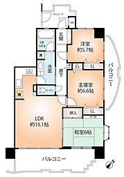 APAガーデンピア関屋 3LDKの間取図画像
