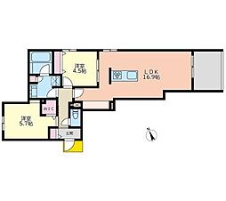 チェリーゼ 2LDKの間取図画像