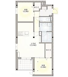 チェリーゼ 2LDKの間取図画像