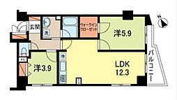 エクセルシオール荻窪 2LDKの間取図画像