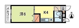 シャトレー杉並 1Kの間取図画像