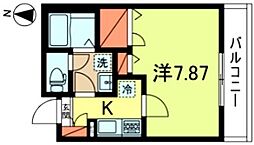 STADT永福 1Kの間取図画像