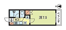 ハピネスM&H 1Kの間取図画像