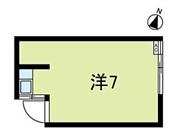 野崎荘 ワンルームの間取図画像