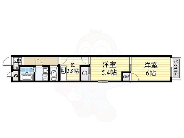 ローバスト ｜愛知県名古屋市中川区法華西町４丁目(賃貸アパート2K・2階・39.60㎡)の写真 その2