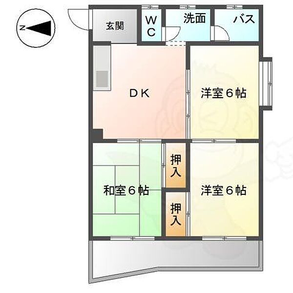 メゾン廣 ｜愛知県名古屋市中川区中郷１丁目(賃貸マンション3DK・3階・49.00㎡)の写真 その2