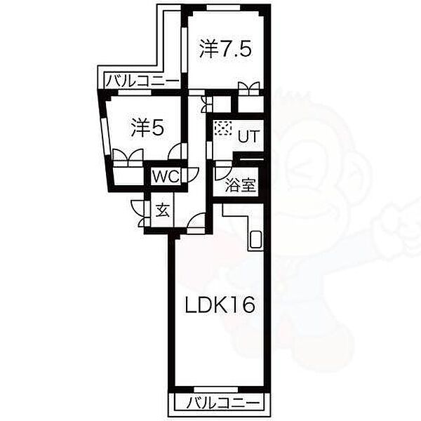 キャスティル4 ｜愛知県名古屋市中村区城屋敷町３丁目(賃貸マンション2LDK・1階・68.00㎡)の写真 その2