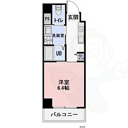 JR中央本線 鶴舞駅 徒歩10分の賃貸マンション 7階1Kの間取り