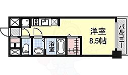 名古屋市営鶴舞線 鶴舞駅 徒歩7分の賃貸マンション 4階1Kの間取り