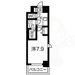 名古屋市営東山線 新栄町駅 徒歩10分の賃貸マンション 11階1Kの間取り