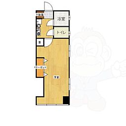 東山パークビル 1Kの間取図画像