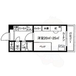 ドーミー名古屋 1Kの間取図画像