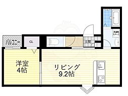 LECOCON甚目寺 1LDKの間取図画像