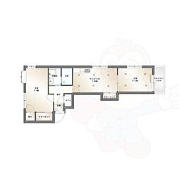 メゾン宝地 2DKの間取図画像