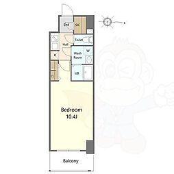 S-RESIDENCE岐阜駅 1Kの間取図画像