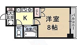ヒルズ千種 1Kの間取図画像