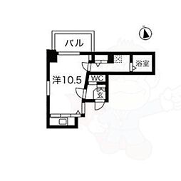 THEDOORS 1Kの間取図画像