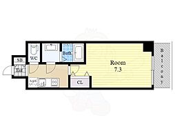 プレサンス新栄リベラ 1Kの間取図画像
