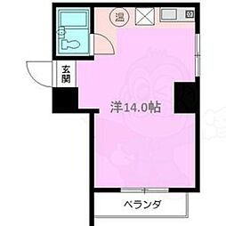 メゾンパール泉 ワンルームの間取図画像