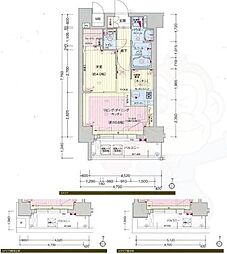 プレサンス丸の内レジデンス3 1LDKの間取図画像