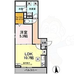 セレスティア藤江町 1LDKの間取図画像