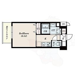 S-RESIDENCESENGENCHO 1Kの間取図画像