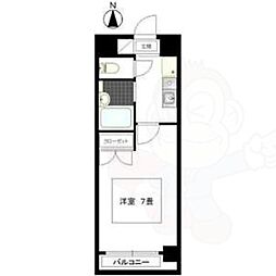 ヒサゴハイツ1 1Kの間取図画像