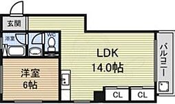キャッスルビレッジ 1LDKの間取図画像