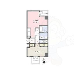 acer 1LDKの間取図画像