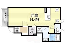 サニーシーズン ワンルームの間取図画像