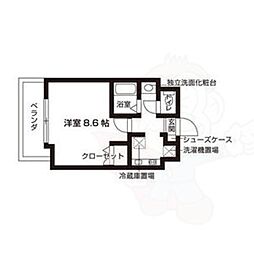 ウイステリア千種 1Kの間取図画像